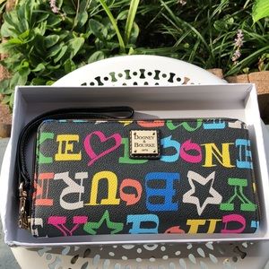 Dooney and Bourke Doodle zip around wallet